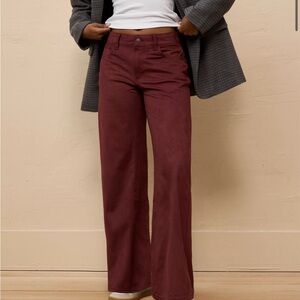 American Eagle Outfitters Dreamy Drape Sueded High-Waisted Baggy Wide-Leg Pant